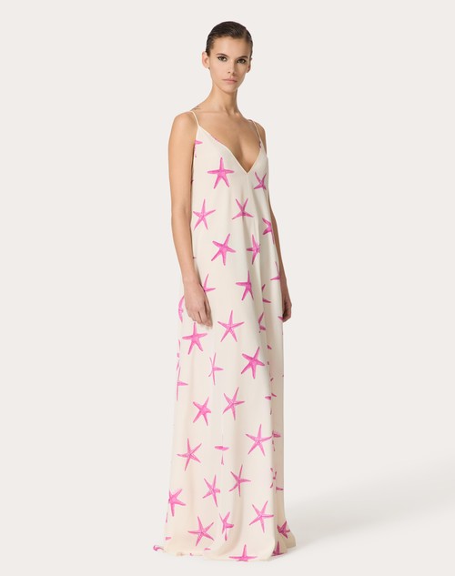 Red Valentino ABITO DA SERA IN CREPE DE CHINE STARFISH Fino al 60% di sconto