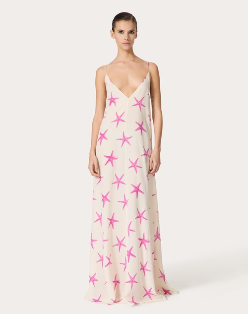 Red Valentino ABITO DA SERA IN CREPE DE CHINE STARFISH Fino al 60% di sconto