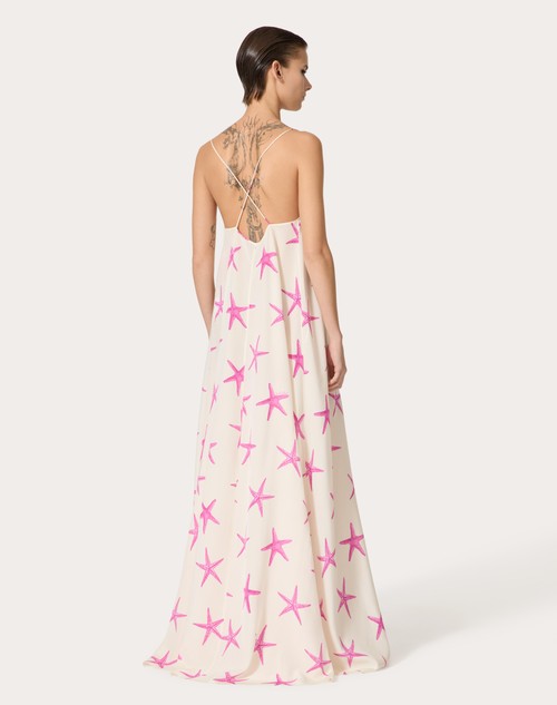 Red Valentino ABITO DA SERA IN CREPE DE CHINE STARFISH Fino al 60% di sconto
