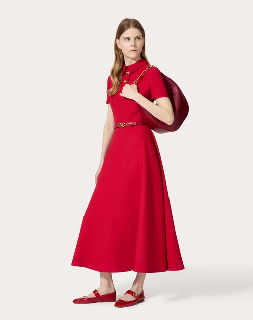 Red Valentino ABITO MIDI IN CREPE COUTURE 50% di sconto con spedizione gratuita