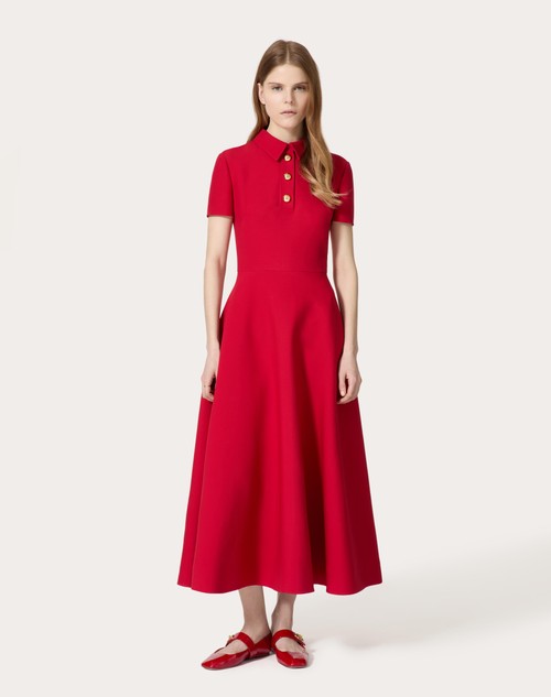Red Valentino ABITO MIDI IN CREPE COUTURE 50% di sconto con spedizione gratuita
