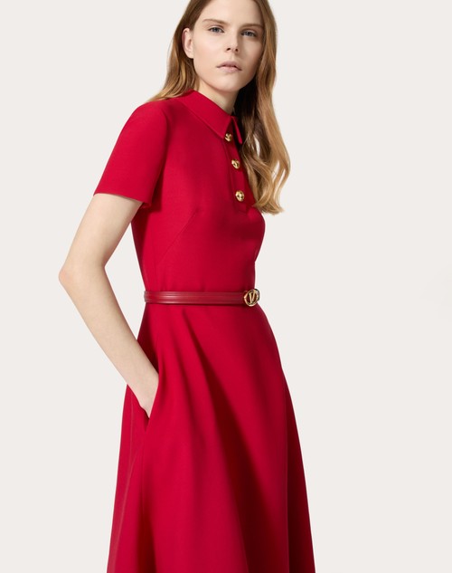 Red Valentino ABITO MIDI IN CREPE COUTURE 50% di sconto con spedizione gratuita