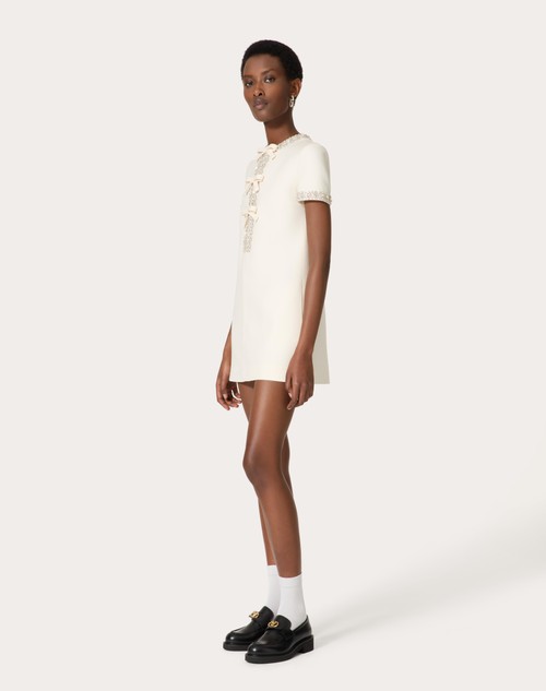 Red Valentino ABITO CORTO IN CREPE COUTURE RICAMATO 50% di sconto per tempo limitato