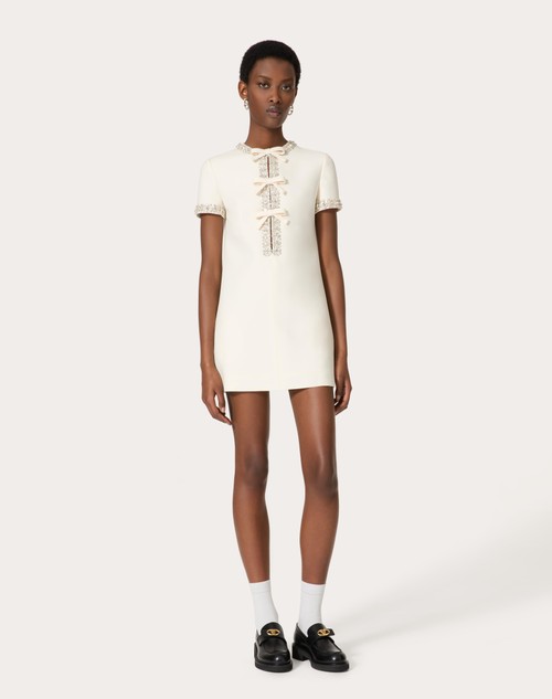 Red Valentino ABITO CORTO IN CREPE COUTURE RICAMATO 50% di sconto per tempo limitato