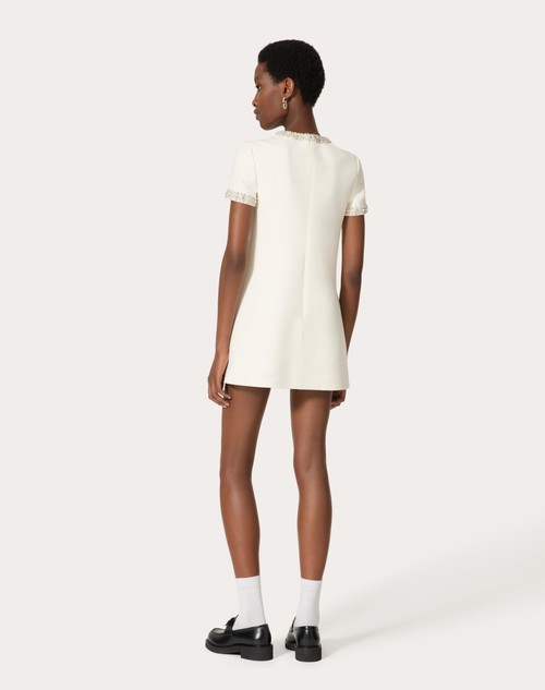 Red Valentino ABITO CORTO IN CREPE COUTURE RICAMATO 50% di sconto per tempo limitato