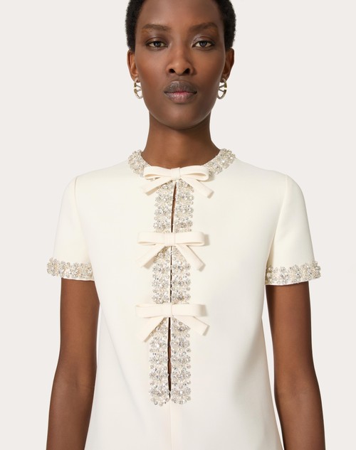 Red Valentino ABITO CORTO IN CREPE COUTURE RICAMATO 50% di sconto per tempo limitato