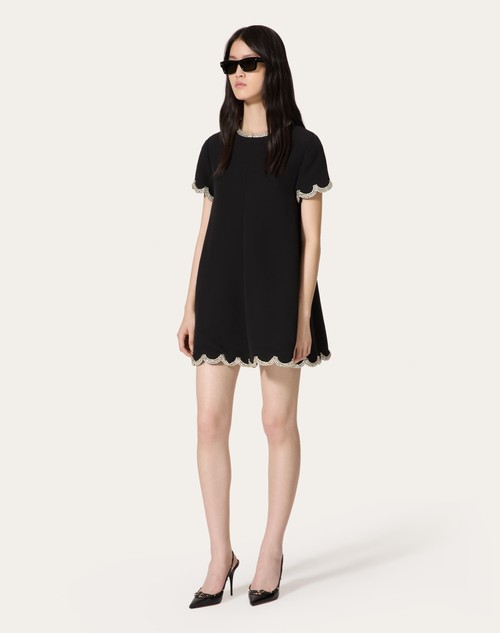 Red Valentino ABITO CORTO IN STRUCTURED COUTURE RICAMATO Qualità