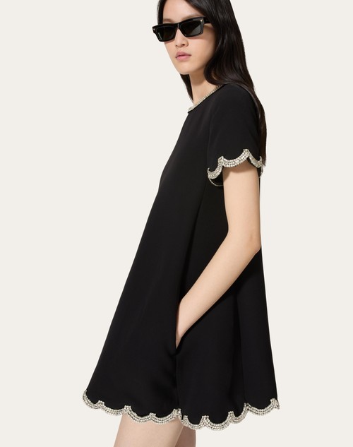 Red Valentino ABITO CORTO IN STRUCTURED COUTURE RICAMATO Qualità
