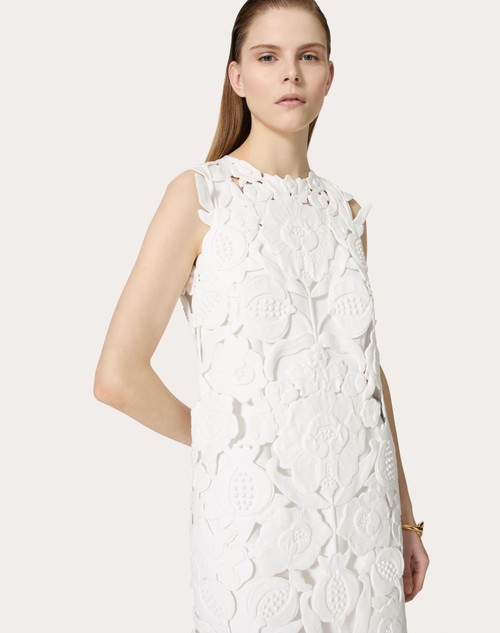 Red Valentino ABITO CORTO IN LIGHT DOUBLE SPLITTABLE GABARDINE RICAMATO Vendita