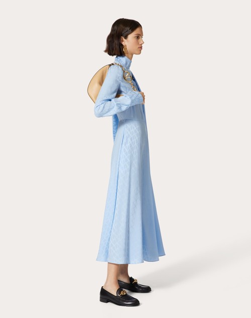 Red Valentino ABITO MIDI IN SILK JACQUARD TOILE ICONOGRAPHE Pezzi Unici
