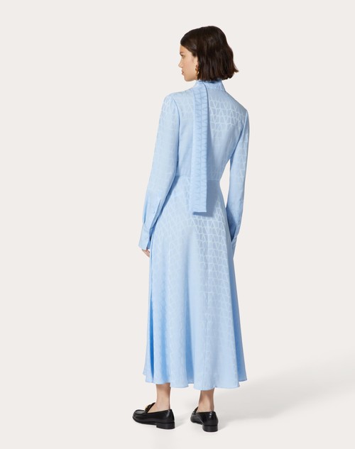 Red Valentino ABITO MIDI IN SILK JACQUARD TOILE ICONOGRAPHE Pezzi Unici