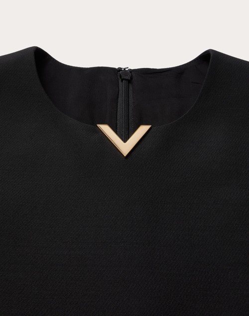 Red Valentino ABITO CORTO IN CREPE COUTURE Soddisfazione Garantita