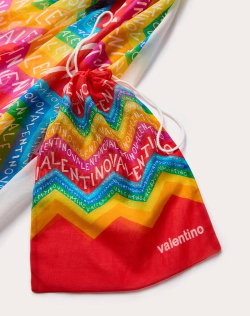 Red Valentino PAREO CON POCHON ESCAPE IN COTONE E SETA Saldi