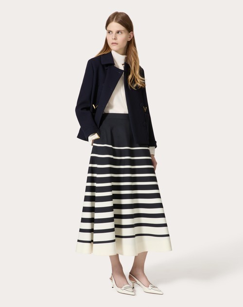 Red Valentino CABAN IN TEXTURE DOUBLE CREPE Grande vendita
