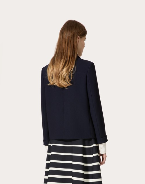 Red Valentino CABAN IN TEXTURE DOUBLE CREPE Grande vendita