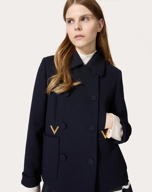Red Valentino CABAN IN TEXTURE DOUBLE CREPE Grande vendita