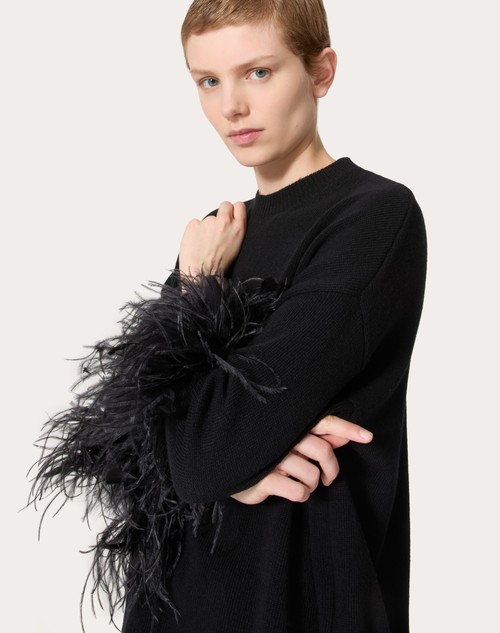 Red Valentino MAGLIA IN LANA CON PIUME Offerta Giorno del Papà