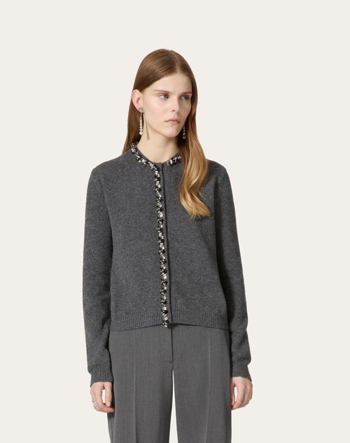 Red Valentino CARDIGAN IN LANA RICAMATO Smaltimento dello stoccaggio