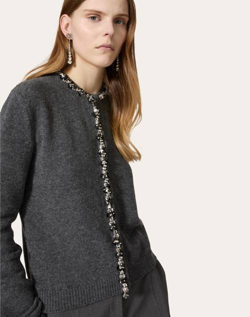 Red Valentino CARDIGAN IN LANA RICAMATO Smaltimento dello stoccaggio