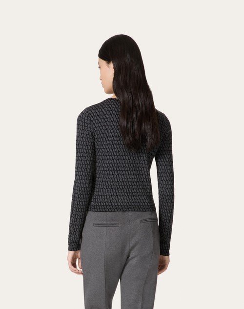 Red Valentino CARDIGAN IN LANA JACQUARD TOILE ICONOGRAPHE Online Outlet
