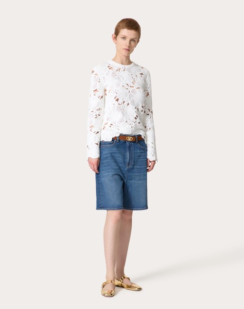 Red Valentino MAGLIA IN COTONE RICAMATA Offerte esclusive