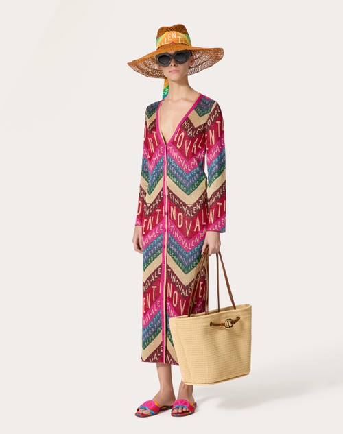 Red Valentino CARDIGAN IN LUREX VALENTINO CHEVRON Grandi sconti