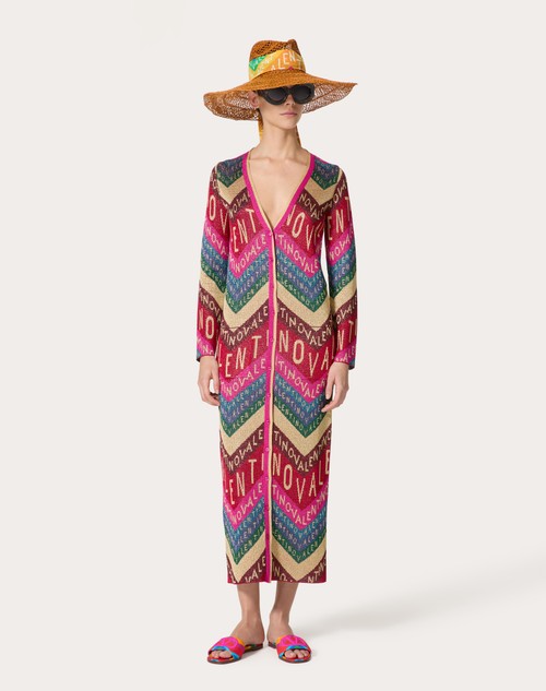 Red Valentino CARDIGAN IN LUREX VALENTINO CHEVRON Grandi sconti