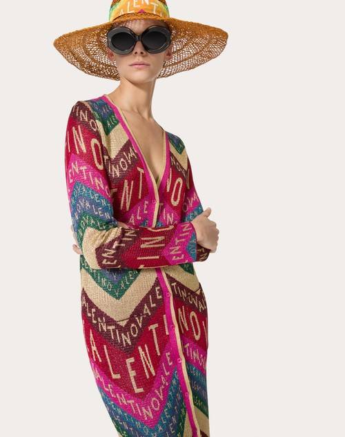 Red Valentino CARDIGAN IN LUREX VALENTINO CHEVRON Grandi sconti