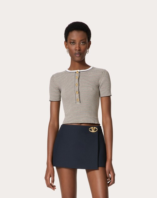 Red Valentino MAGLIA IN COTONE E LUREX Liquidazione
