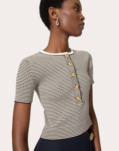 Red Valentino MAGLIA IN COTONE E LUREX Liquidazione