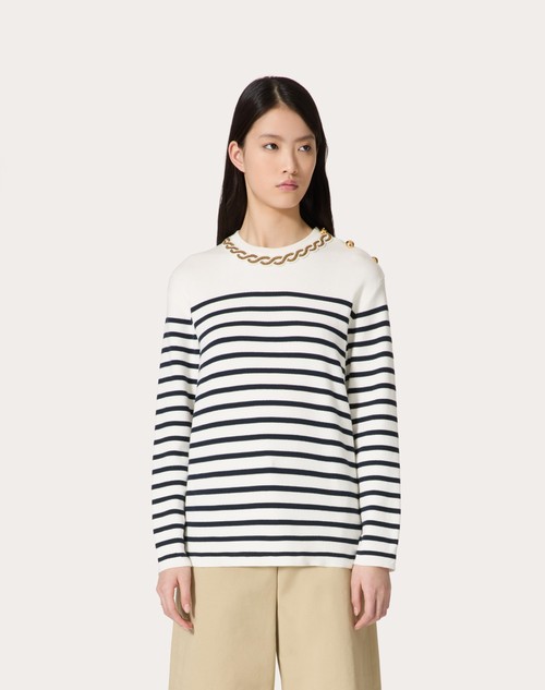 Red Valentino MAGLIA IN COTONE RICAMATA Comprane uno, ottenene uno gratis