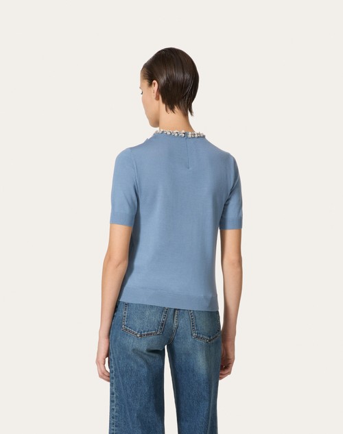 Red Valentino MAGLIA IN LANA RICAMATA Sconti VIP