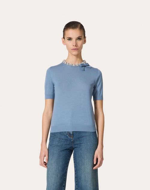 Red Valentino MAGLIA IN LANA RICAMATA Prezzo basso
