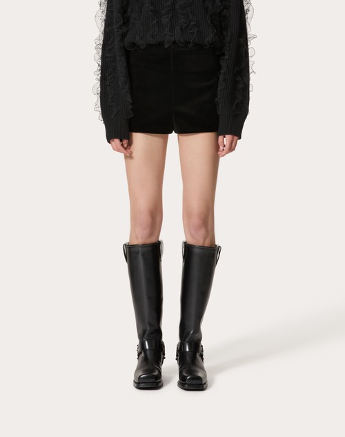 Red Valentino SHORT IN VELLUTO Sostegno trimestrale