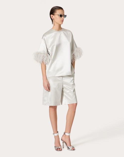 Red Valentino BERMUDA IN SATIN DE SOIE Super sconto