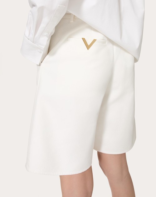 Red Valentino BERMUDA IN LIGHT DOUBLE SPLITTABLE GABARDINE Limitato a 3 giorni