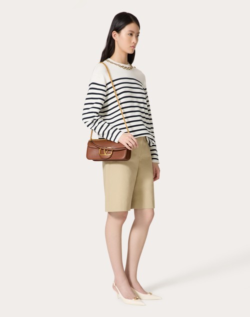 Red Valentino BERMUDA IN DIAGONAL COTTON LINEN 50% di sconto per tempo limitato