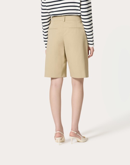Red Valentino BERMUDA IN DIAGONAL COTTON LINEN 50% di sconto per tempo limitato