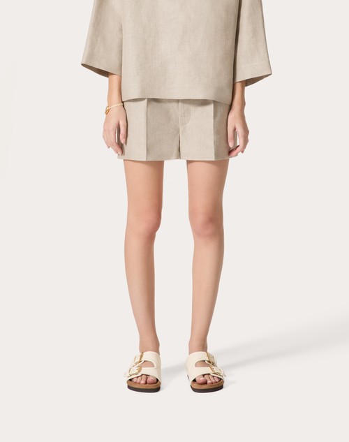 Red Valentino BERMUDA IN TELA LINO Qualità