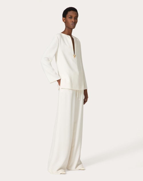 Red Valentino PANTALONI IN CADY COUTURE Vendita
