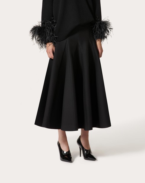 Red Valentino GONNA MIDI IN CREPE COUTURE Promozione Limitata