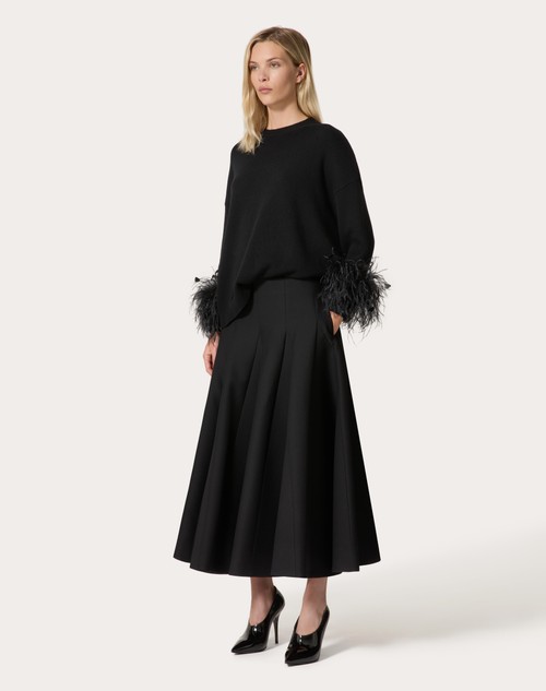 Red Valentino GONNA MIDI IN CREPE COUTURE Fino Al -60%