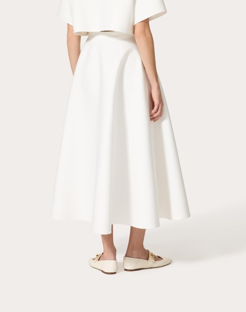 Red Valentino GONNA MIDI IN LIGHT DOUBLE SPLITTABLE GABARDINE Sottocosto