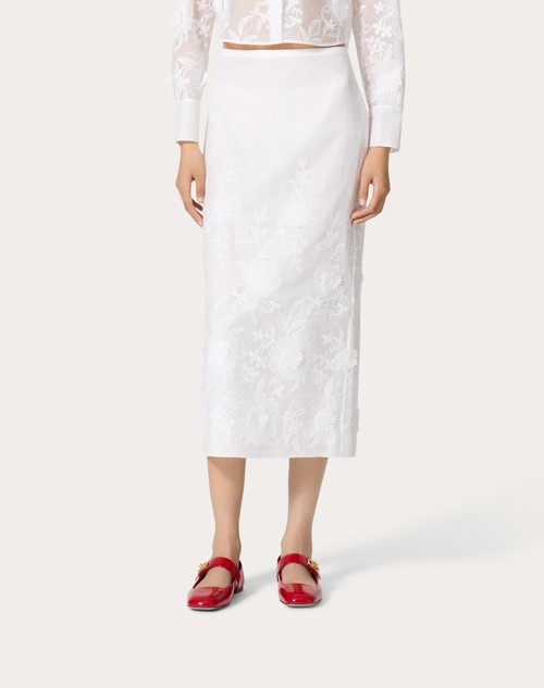 Red Valentino GONNA MIDI IN CAMELLIA ORGANDIS Convenienza