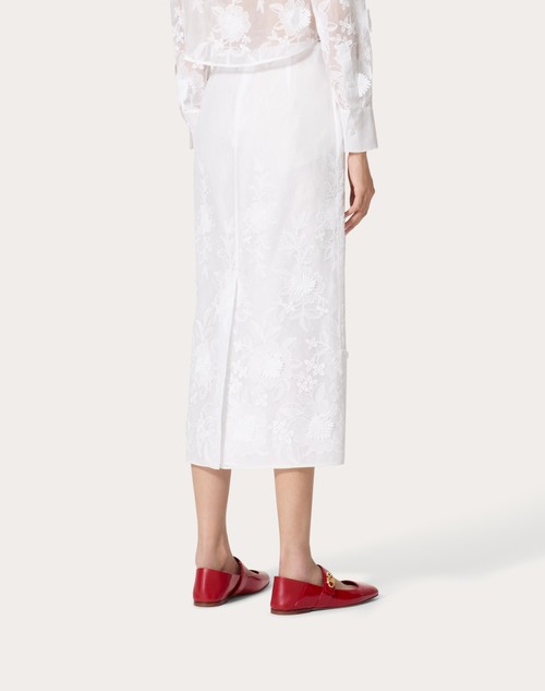 Red Valentino GONNA MIDI IN CAMELLIA ORGANDIS Convenienza