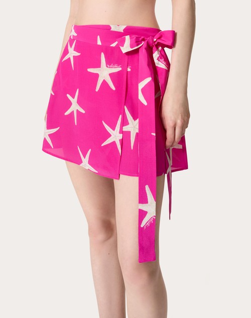 Red Valentino GONNA IN CREPE DE CHINE STARFISH Novità