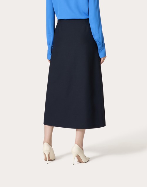 Red Valentino GONNA MIDI IN CREPE COUTURE Sconto