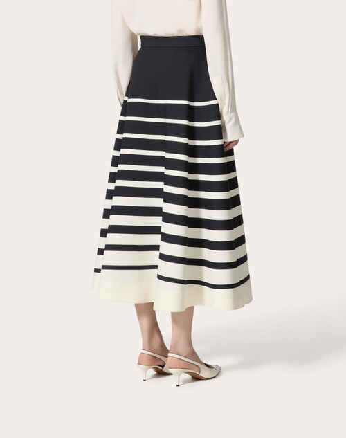 Red Valentino GONNA MIDI IN CREPE COUTURE VALENTINO ROOMVIEW Economico