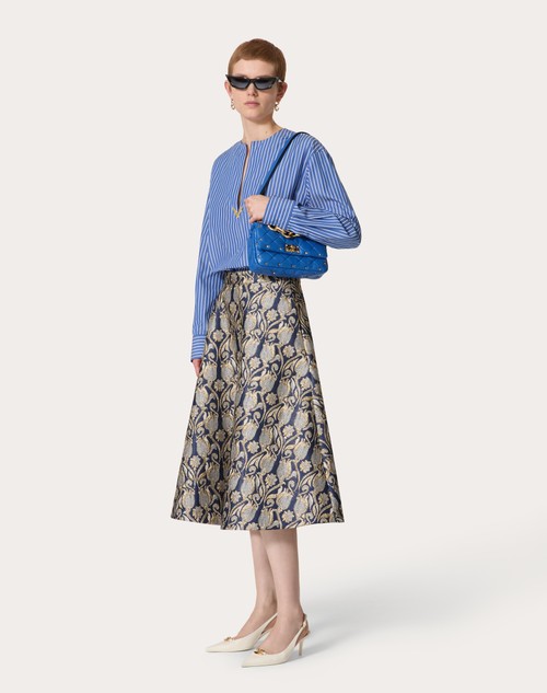 Red Valentino GONNA MIDI IN BROCCATO METAMORPHOS TULIPS Online