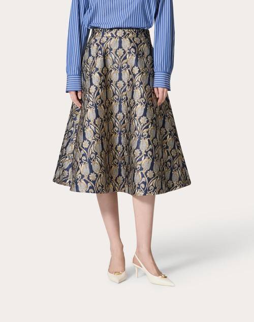 Red Valentino GONNA MIDI IN BROCCATO METAMORPHOS TULIPS Online